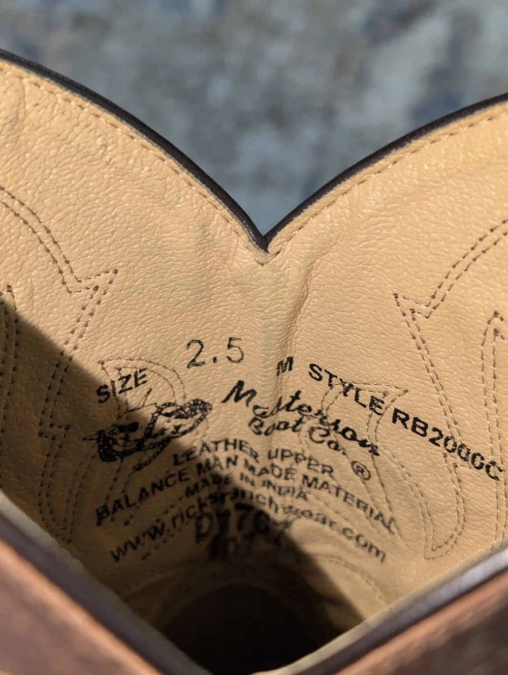 Masterson Boot Co. Kids Brown Leather Cowboy Boots